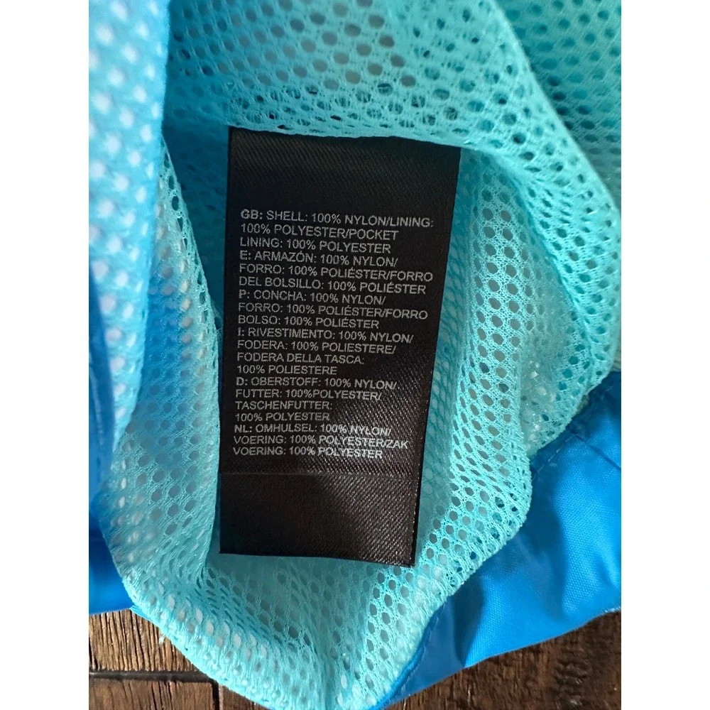 The North Face Boys XL 18/20 Resolve Reflective Rain Jacket Blue Black Hooded